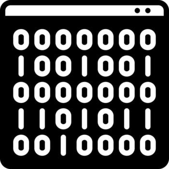 solid icon for binary vector