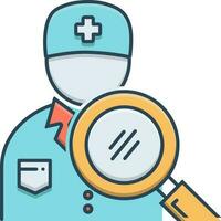 color icon for doctor search vector