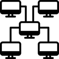 solid icon for network vector
