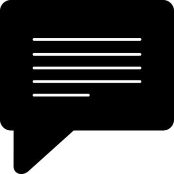 solid icon for message vector
