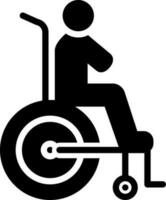 solid icon for disability vector