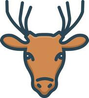 color icon for deer vector