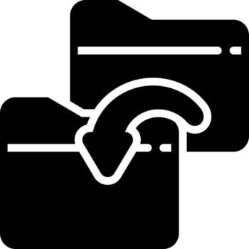 solid icon for folder vector
