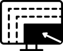 solid icon for screen vector