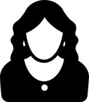 solid icon for woman vector