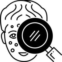 solid icon for symption checker vector