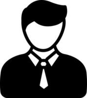 solid icon for salesman vector