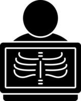 solid icon for radiology vector