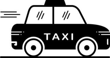 solid icon for taxi vector