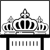 solid icon for crown vector
