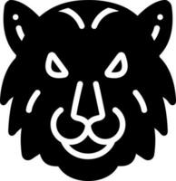 solid icon for tiger vector
