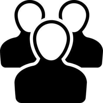 sólido icono para usuario vector