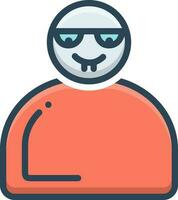 color icon for nerd vector