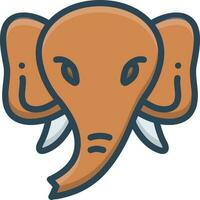 color icono para elefante vector