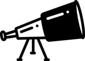 solid icon for telescope vector