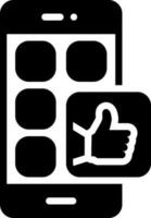 solid icon for social vector