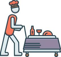 color icon for food service vector