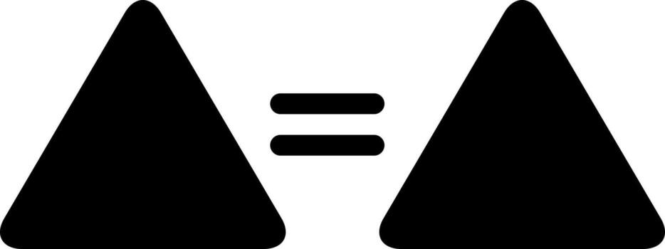 sólido icono para igual vector