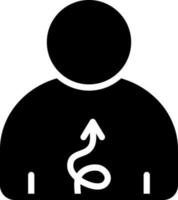 solid icon for indirect vector