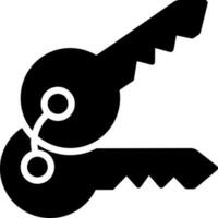 solid icon for key vector