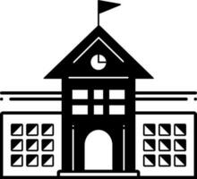 solid icon for university vector