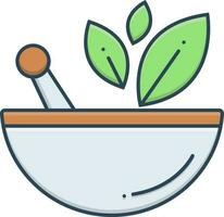 color icon for naturopathy vector