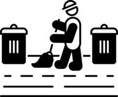 solid icon for janitorial vector