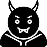 solid icon for evil vector