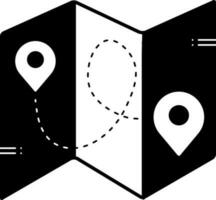 solid icon for maps vector