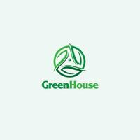 green house logo vector