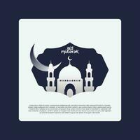 eid mubarak logo vector