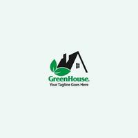 green house logo vector