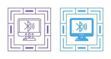 icono de vector de bluetooth lcd