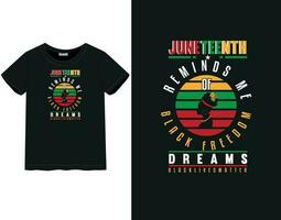 Juneteenth 2023 t-shirt design vector