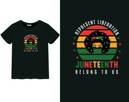 Juneteenth 2023 t-shirt design vector