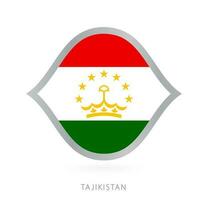 Tajikistan national team flag in style for international basketball competitions. vector