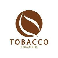 logotipo de hoja de tabaco, campo de tabaco y vector de diseño de plantilla de logotipo de cigarrillo de tabaco