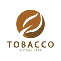 logotipo de hoja de tabaco, campo de tabaco y vector de diseño de plantilla de logotipo de cigarrillo de tabaco