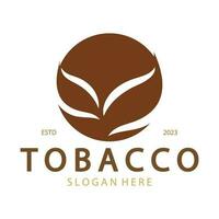 logotipo de hoja de tabaco, campo de tabaco y vector de diseño de plantilla de logotipo de cigarrillo de tabaco