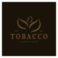 logotipo de hoja de tabaco, campo de tabaco y vector de diseño de plantilla de logotipo de cigarrillo de tabaco