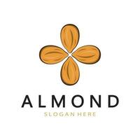 simple almond logo,for business,badge,trademark,almond oil,almond farm,almond shop,vector vector