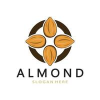 simple almond logo,for business,badge,trademark,almond oil,almond farm,almond shop,vector vector