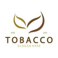 logotipo de hoja de tabaco, campo de tabaco y vector de diseño de plantilla de logotipo de cigarrillo de tabaco