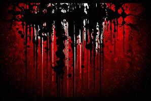 Distressed and Dirty Red and Black Background. horror background. photo