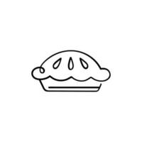 Pie Line Style Icon Design vector