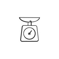 Food Scale Line Style Icon Design vector