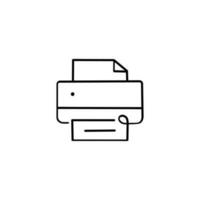 Printer Line Style Icon Design vector