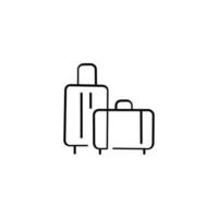 Suitcase Line Style Icon Design vector