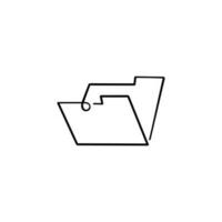 Folder Line Style Icon Design vector