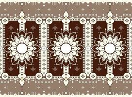 geometric and mandala ethnic fabric pattern for cloth carpet wallpaper background wrapping etc. vector